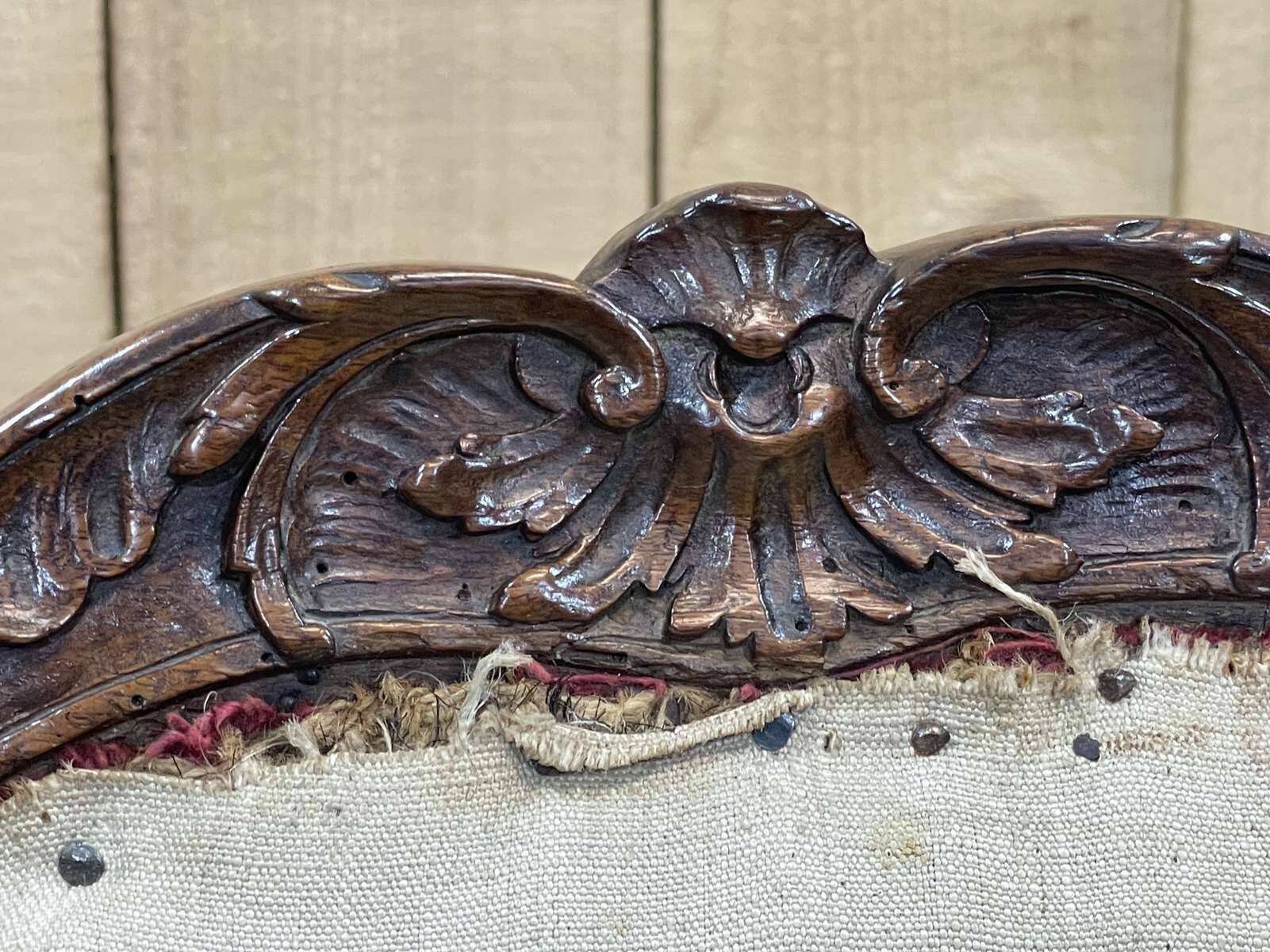 Regency period armchair in 18th century walnut to be reupholstered
