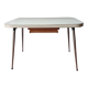 Kitchen table in formica white vintage 60s