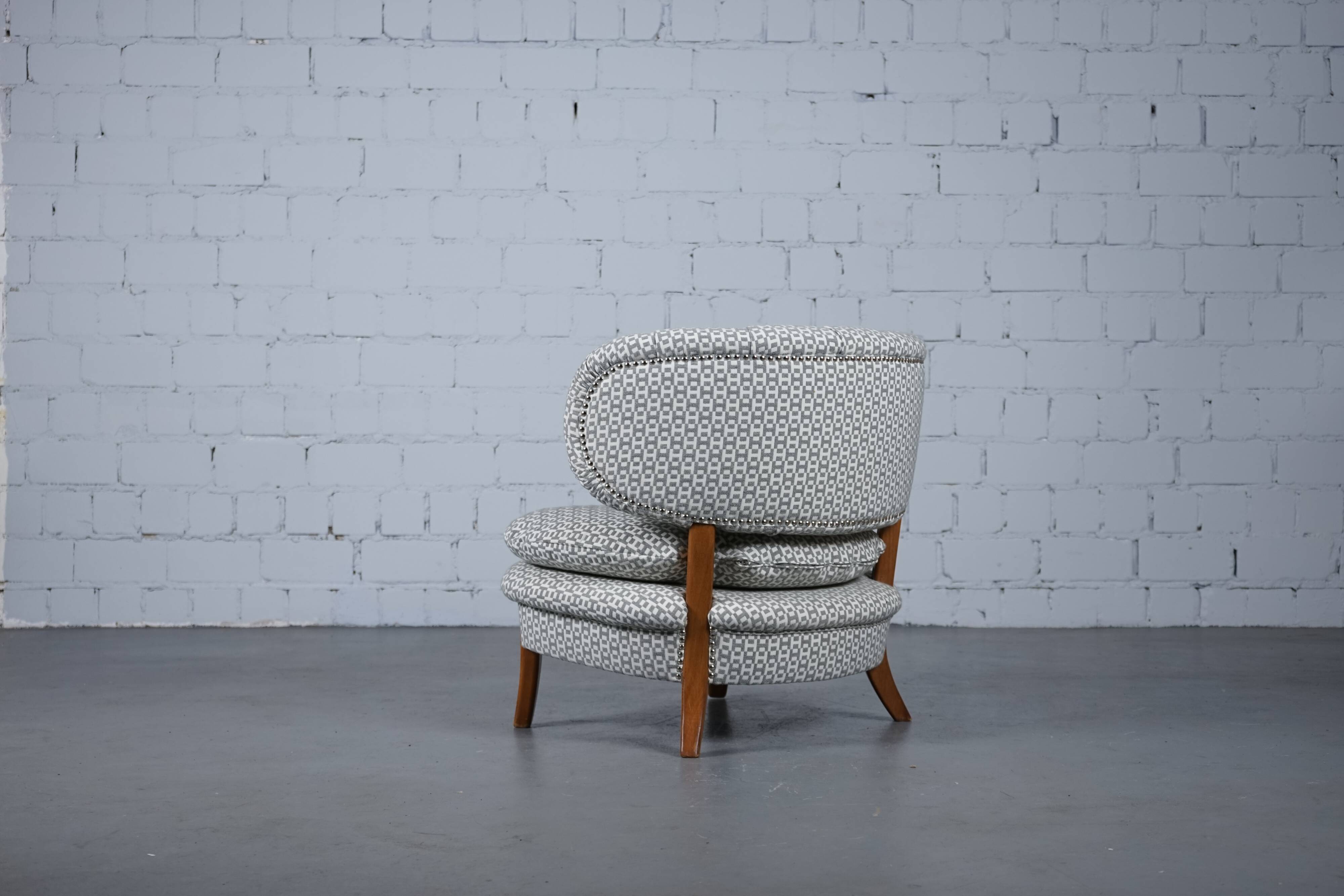 Hermès Upholstered Lounge Chair by Otto Schulz for Boet