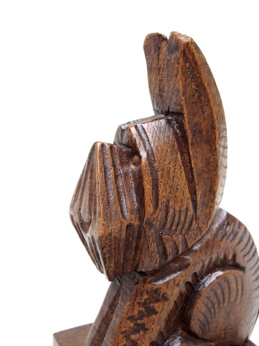 Pair of bookends 1930, wooden dogs