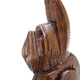 Pair of bookends 1930, wooden dogs