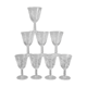 Glass glass service with glass flower motif