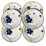 Gien - 6 flat plates - tournefeuille