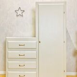 Beige asymmetrical cabinet