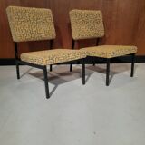 Pair Pierre Guariche style armchairs from the 50s