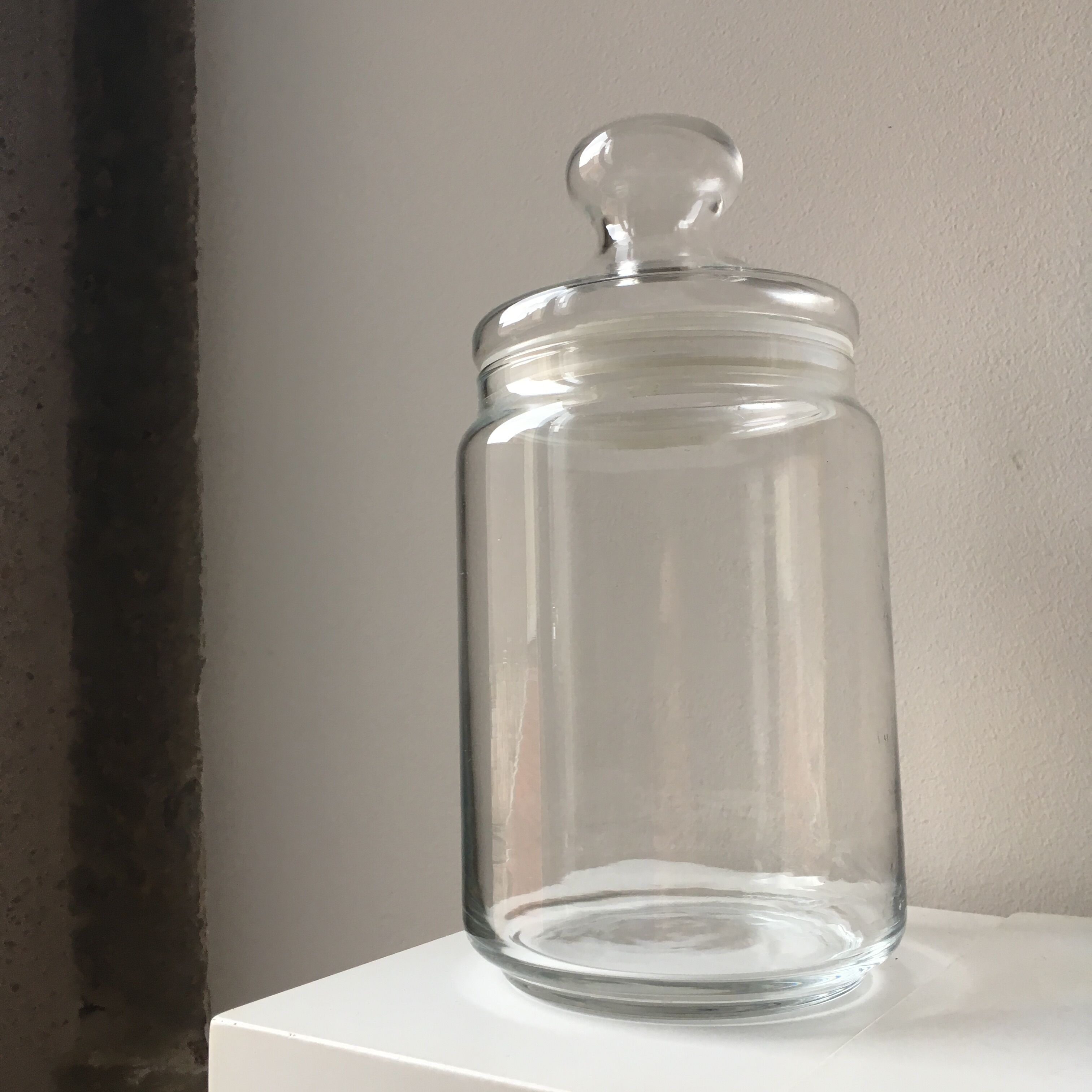 Clear glass candy