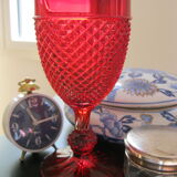 Set of 7 diamond-tipped glasses
