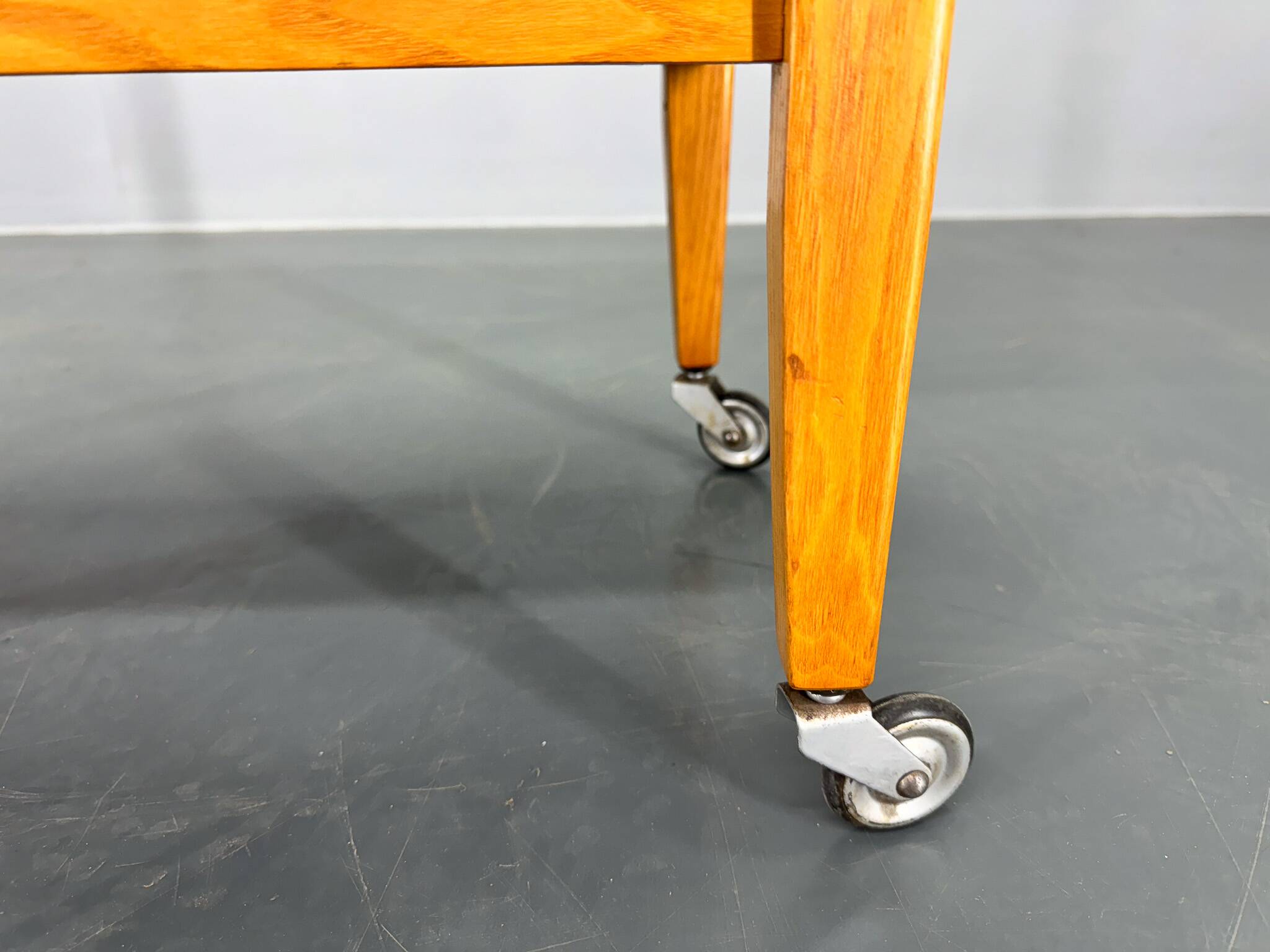 Vintage Wood and Plywood Serving Cart, 1970's