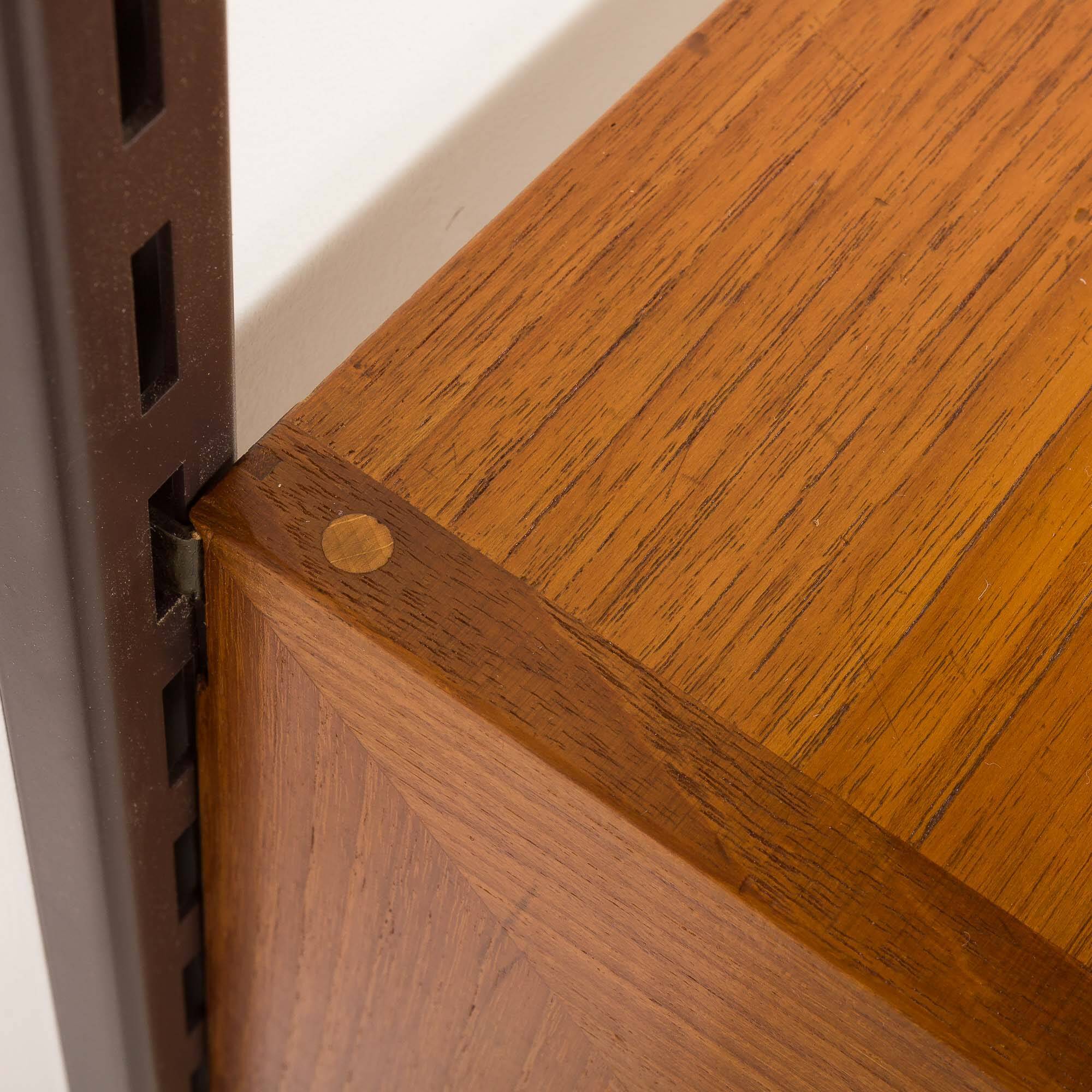 Kai Kristiansen home office shelving unit in teak for FM Mobler, 1960s