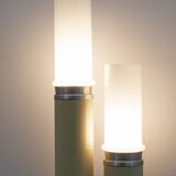 Space Age Opaline Glass and Lacquered Metal Cylinders Floor Lamp, 1970s