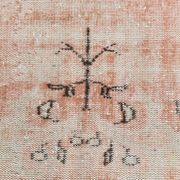Blush Pink Muted Turkish Vintage Handmade Wool Carpet Rug, 191x316 Cm