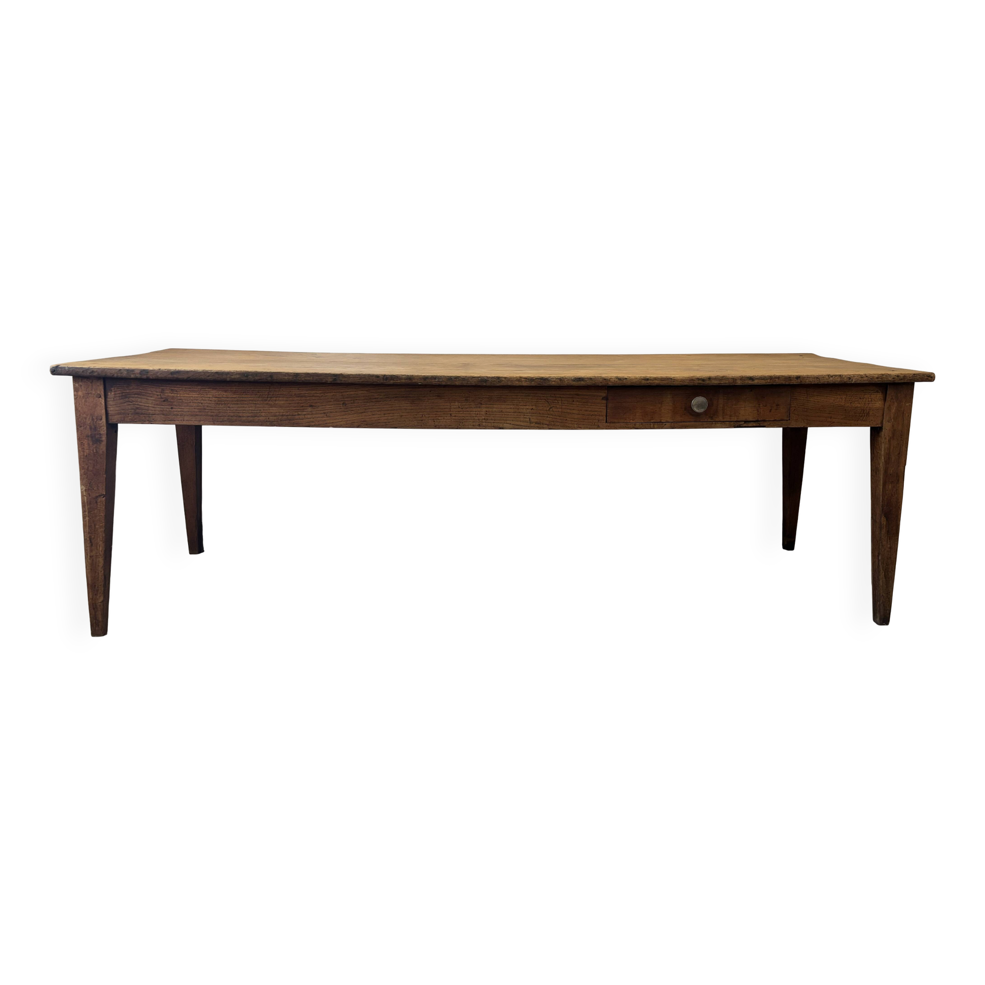 Authentic vintage farmhouse table from the 1950s in solid oak.