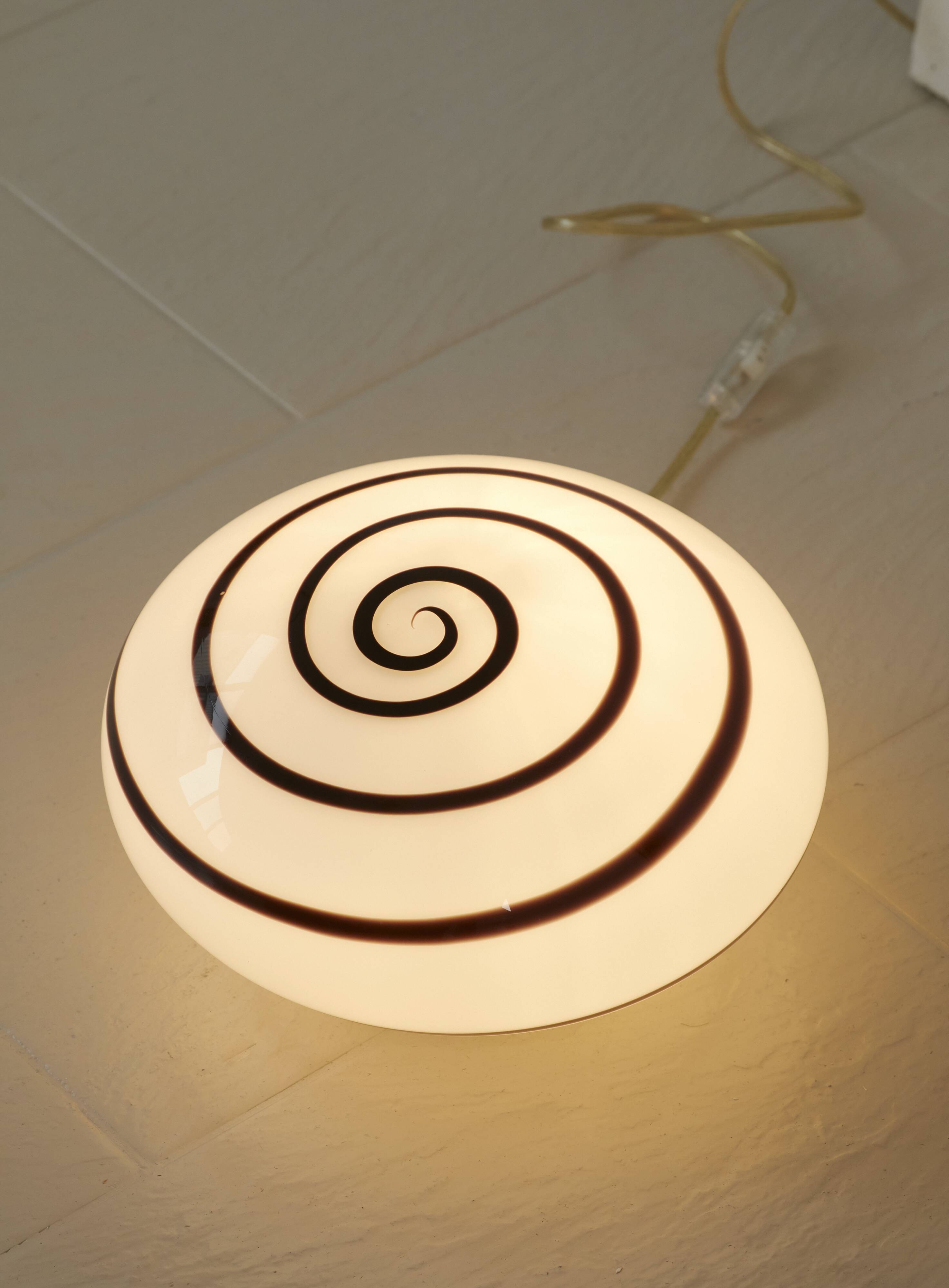 Glass lamp Swirl Zebra by Eglo vintage 80s/90s