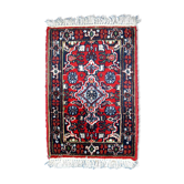 Vintage persian malayer handmade carpet 40cm x 58cm 1970s, 1c751