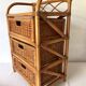 Commode en rotin , chiffonnier 3 tiroirs