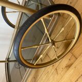 Rolling service gilded brass