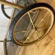 Rolling service gilded brass