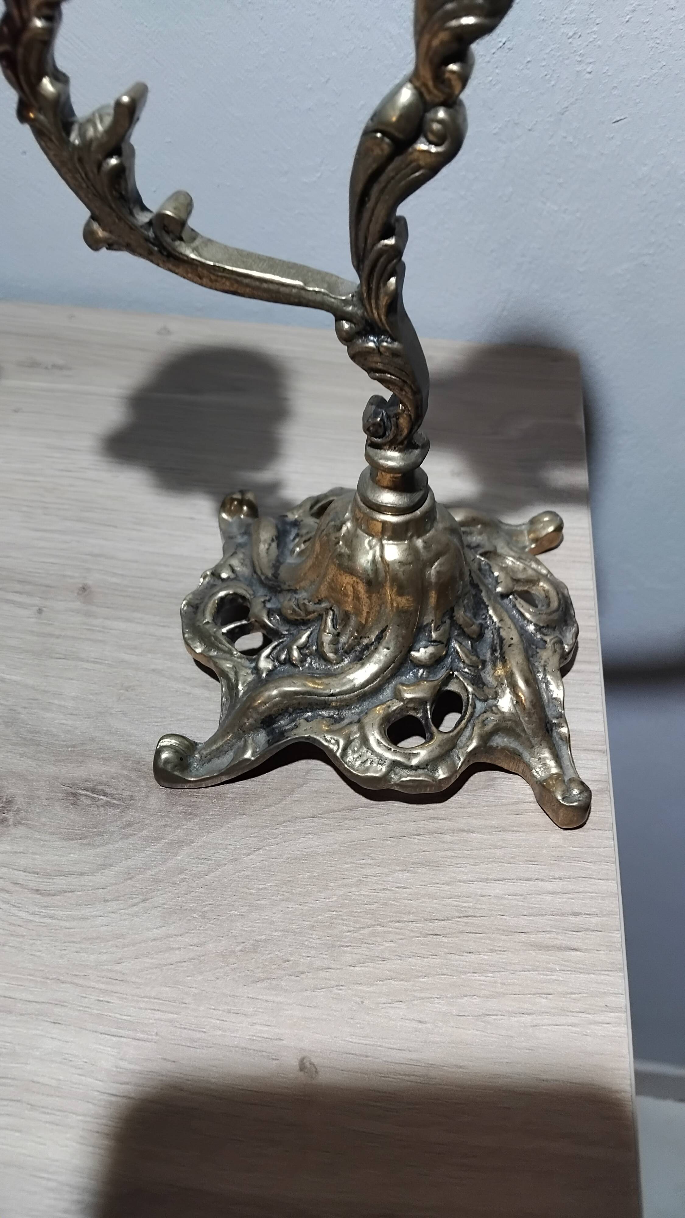 Pair of bronze candlesticks