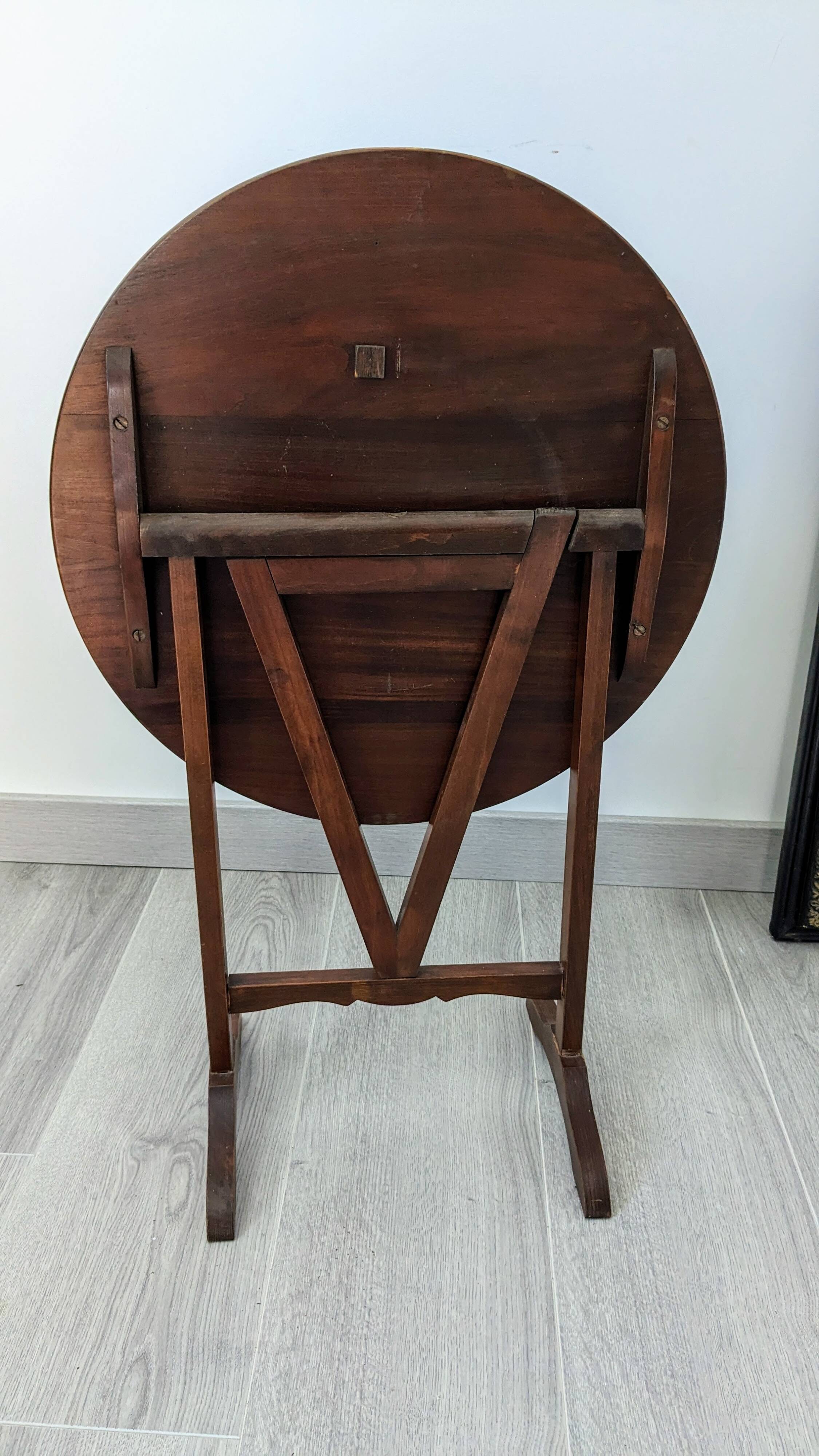 Table d'appoint pliante en bois massif