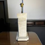 Hollywood regency lamp base maitland smith (usa), tessellated stones & brass, ca 1970