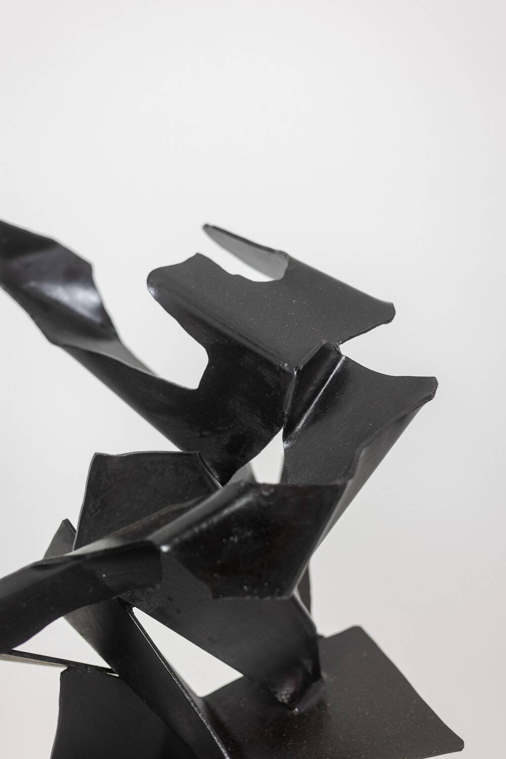 Jean Campa. Abstract sculpture in patinated iron. 1980s.
