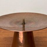 Handmade German copper candlestick from the mid-century by AWD, 1960s.
