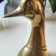Zoomorphic bookends duck head, in solid brass, vintage 60s/70s