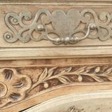 Provencal furniture in finely carved light walnut with wrought ironwork