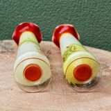 Pair of blown glass Murano collared vases