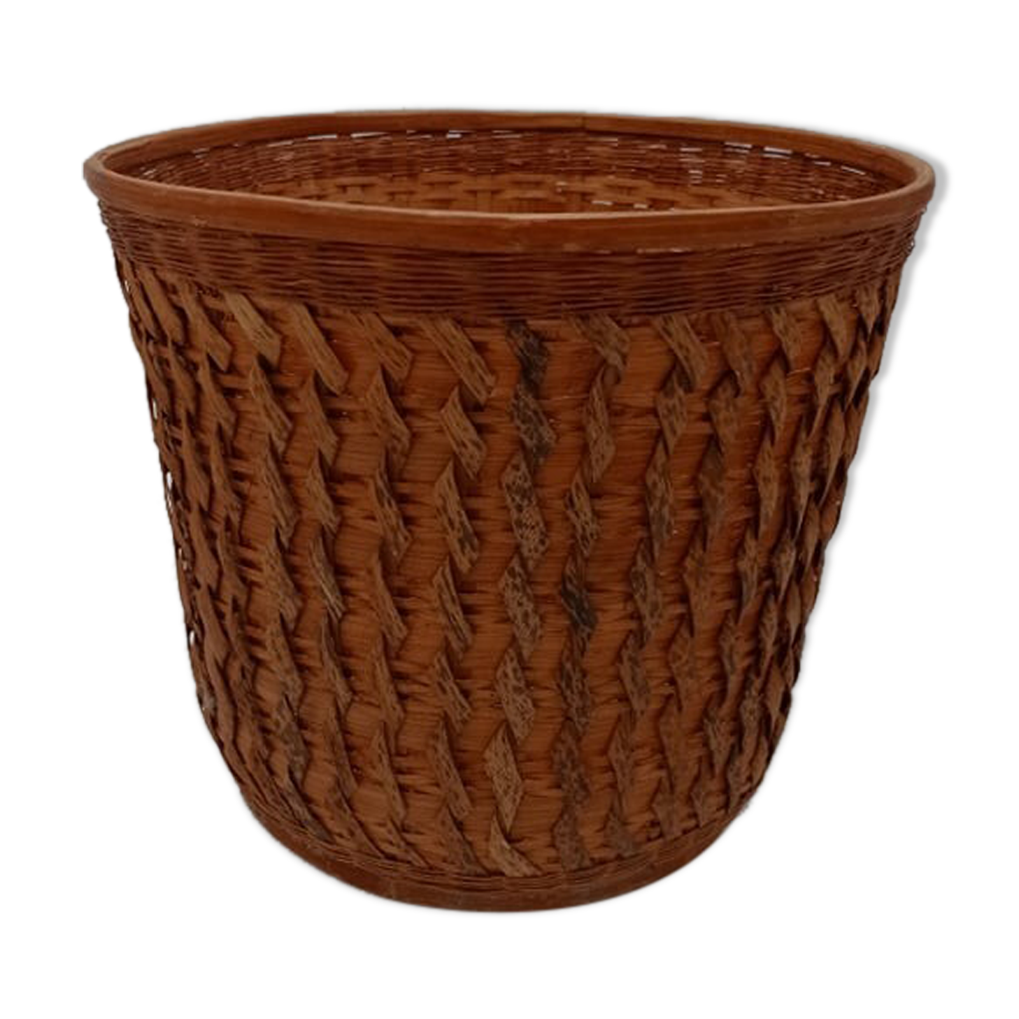 Wicker pot cache basket