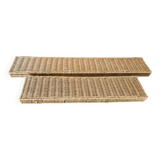Set of 2 wicker shelves