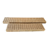 Set of 2 wicker shelves