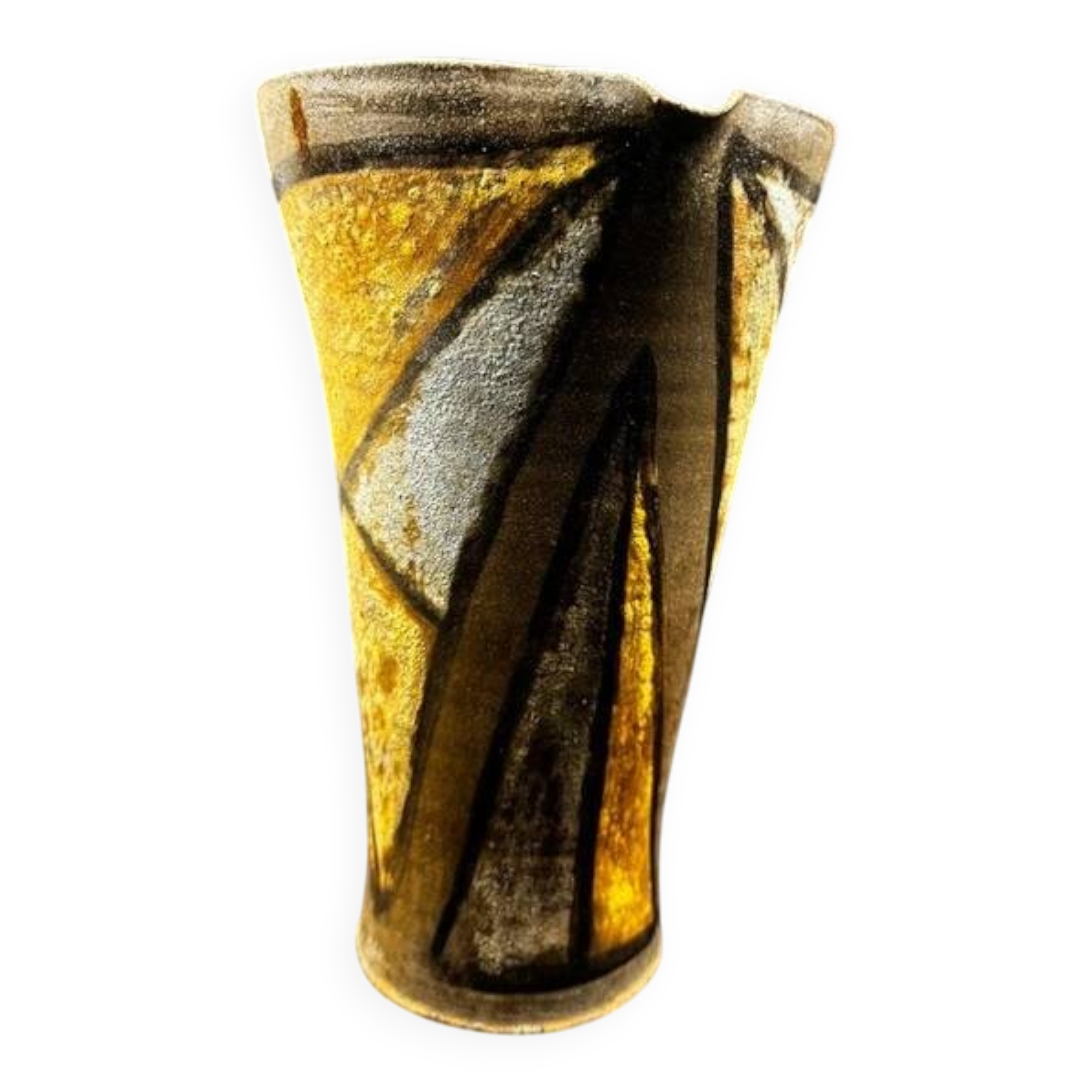 Pitcher signed Alexandra Kostanda (1921-2011) Vallauris in enamelled stoneware from the 60s