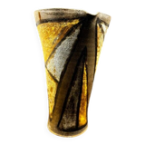 Pichet signé Alexandra Kostanda (1921-2011) Vallauris en grès émaillé années 60