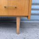 Commode pied compas en chêne blond 1960
