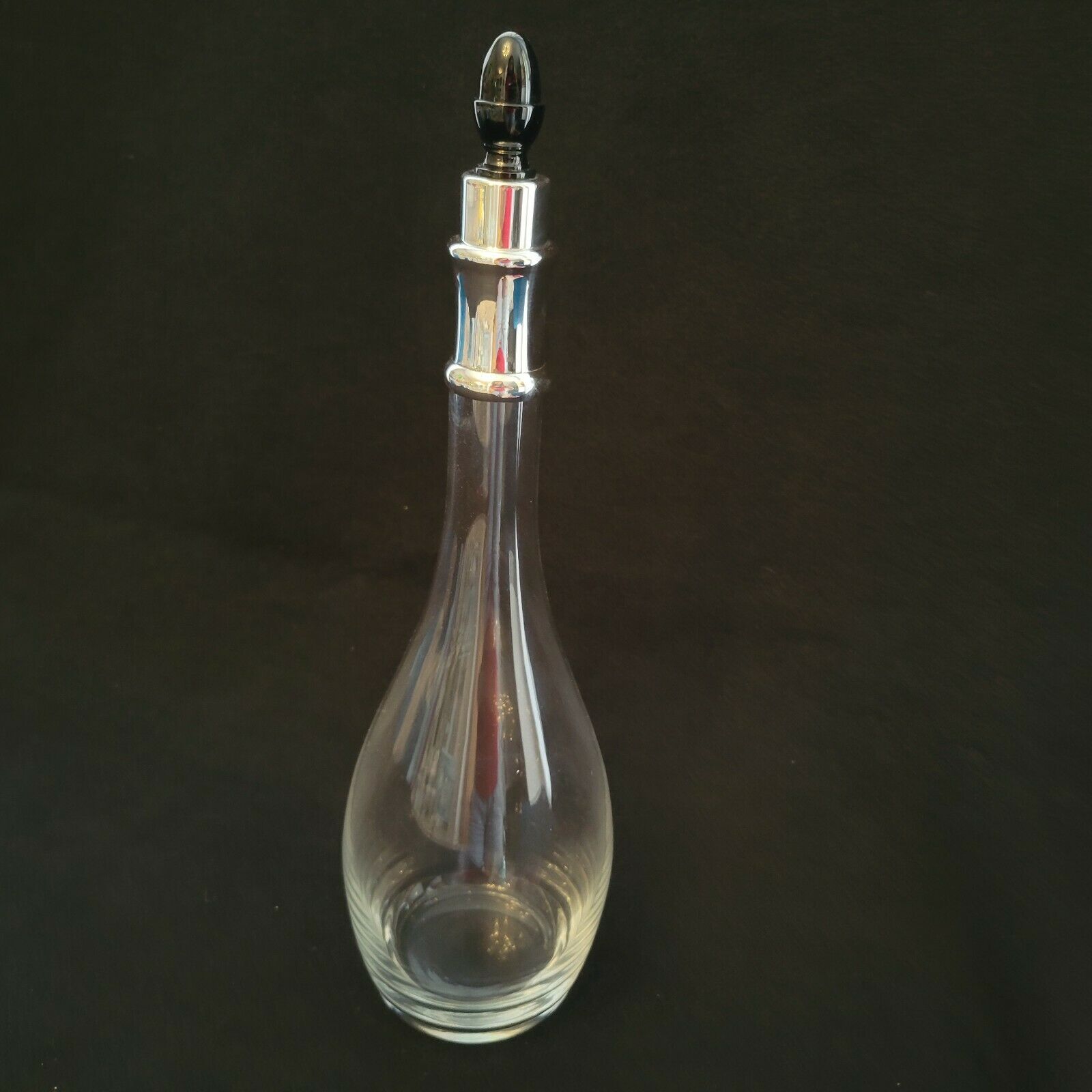 Glass and metal decanter