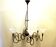 Modern metal chandelier, 6 lights.