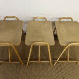 Bamboo and rattan side table / end table