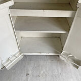50's off-white industrial cabinet
