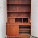 Danish library and its teak secretary 1960 by Johannes Sorth