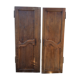 Paire de portes d'armoire ancienne en bois