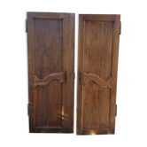 Pair of antique wooden cabinet doors