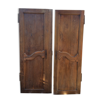 Pair of antique wooden cabinet doors