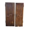 Pair of antique wooden cabinet doors