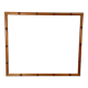 Old frame wood bamboo way 73,5x61,5 foliage 70x58 cm SB