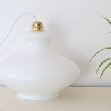 Opaline suspension with serrated edge, vintage