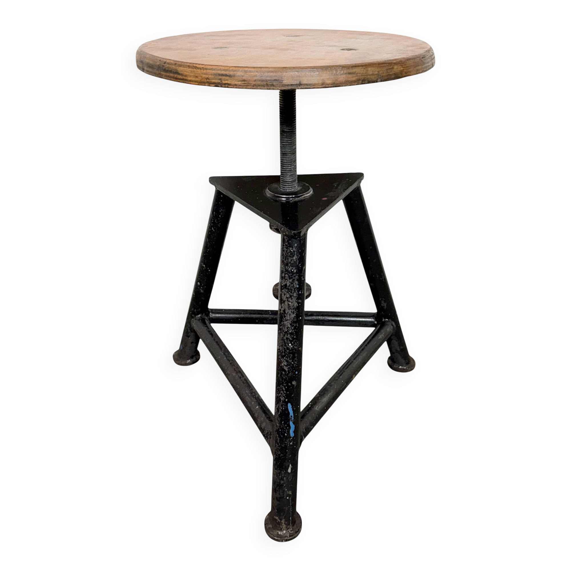 Black Industrial Workshop Swivel Stool, 1960s