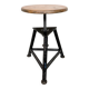 Black Industrial Workshop Swivel Stool, 1960s