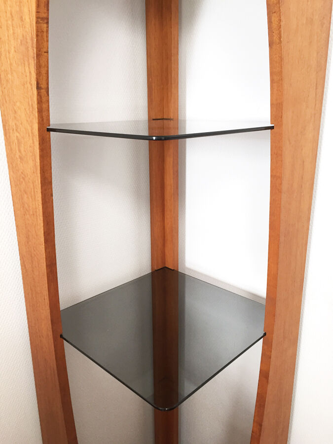 Vintage smoked glass self, 1970