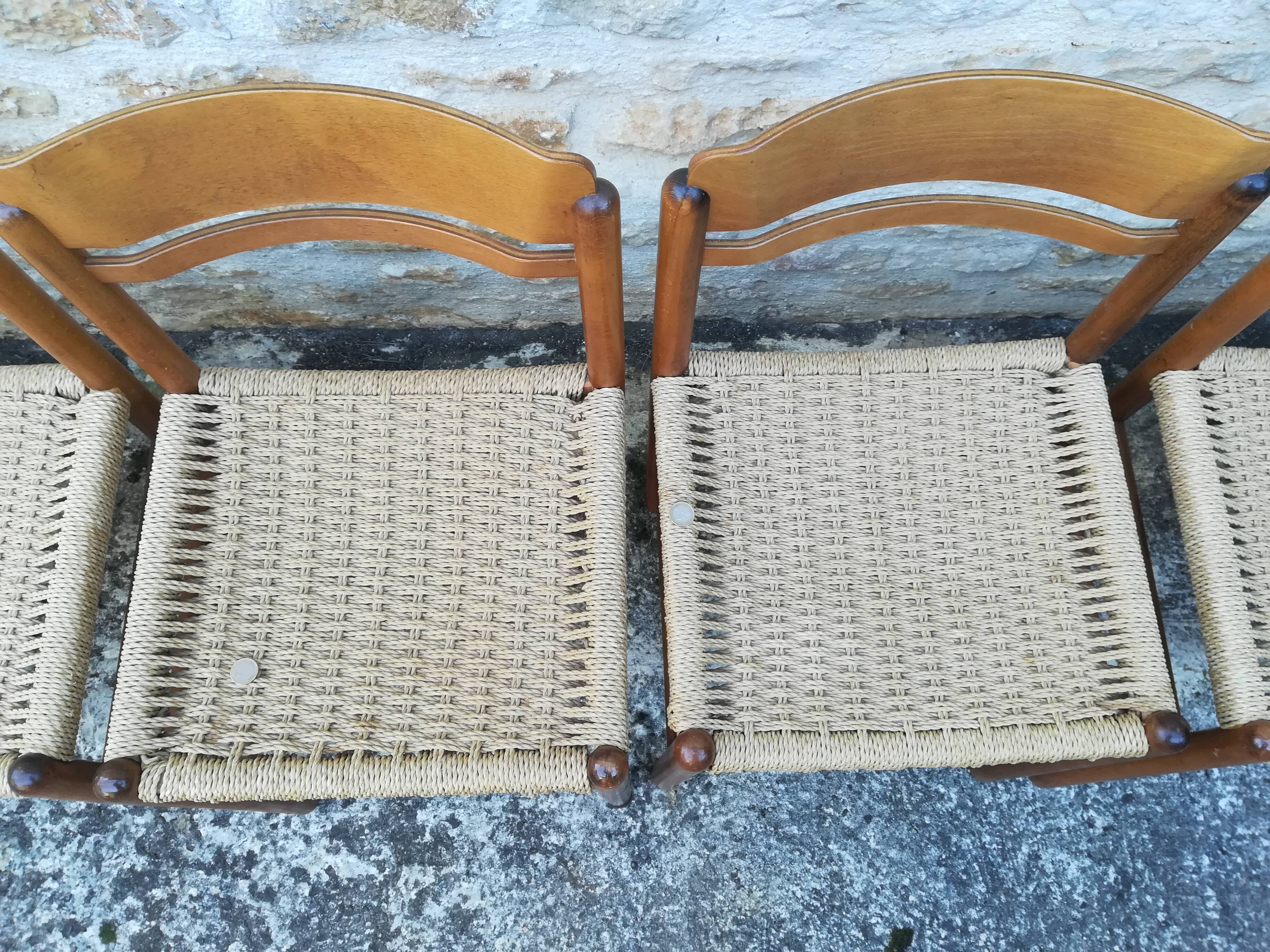 6 rope seated chairs